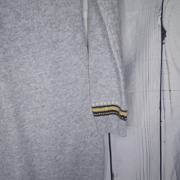 Cynthia Rowley Wool Blend Grey Fair Isle Sweater Dress - Women's M - Picture 10 of 14